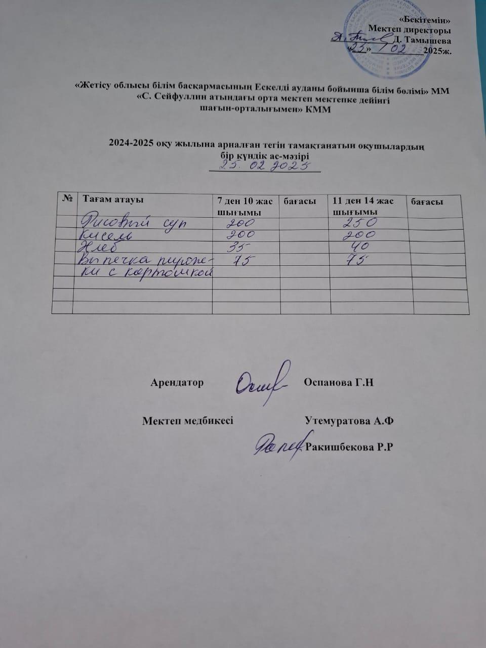 25.02.2025 ж   Ас мәзірі